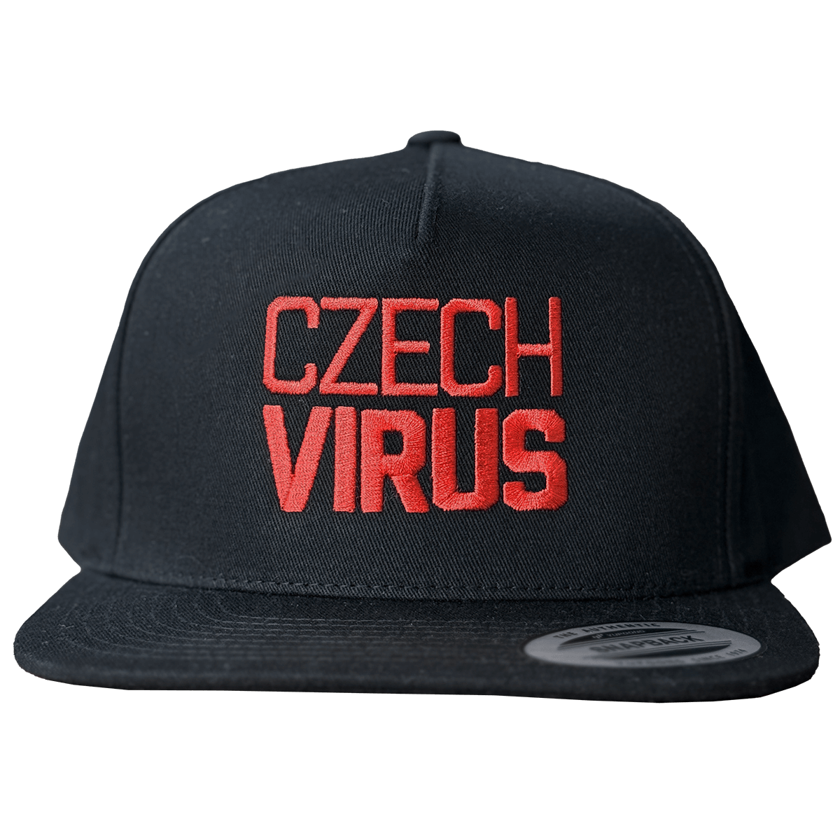 Kšiltovka Virus Flat - červené logo