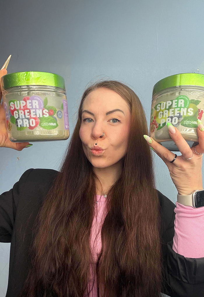 Spokojená zákaznice Super Greens
